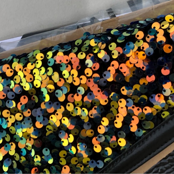 Brahmin Kaia Celestia Envelope Black Sequin Clutch Wristlet RARE SOLD OUT - NWT - Picture 2 of 11